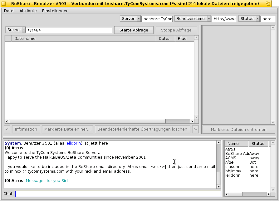 A Haiku-native file sharing program