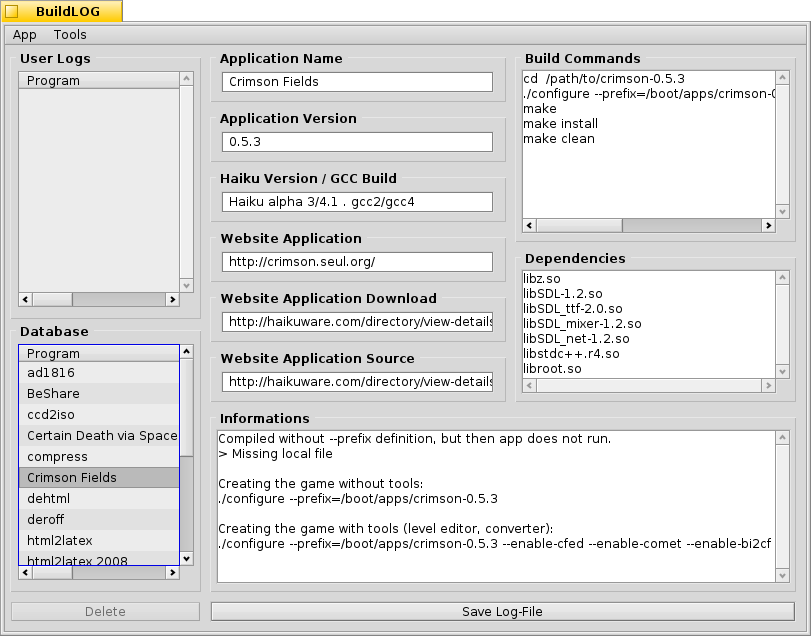 Store your build expierience
