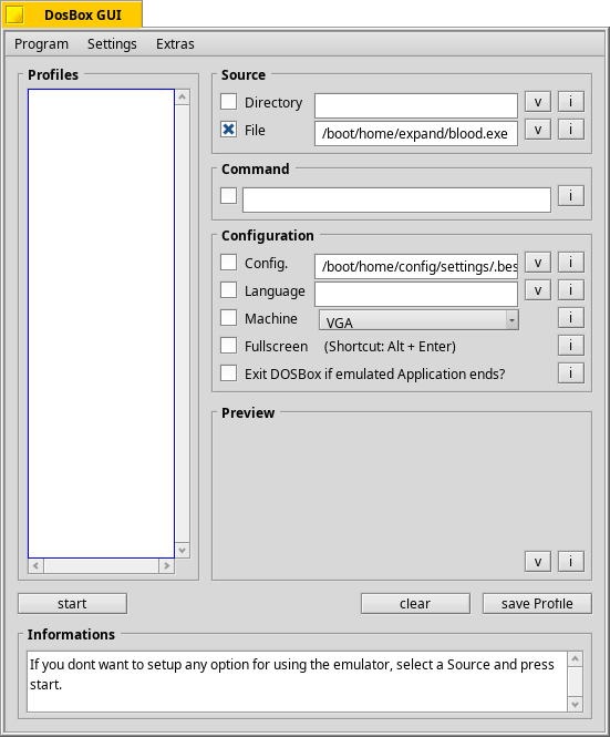 A GUI for the DOSBox emulator