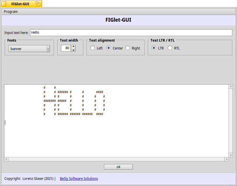 FIGlet GUI