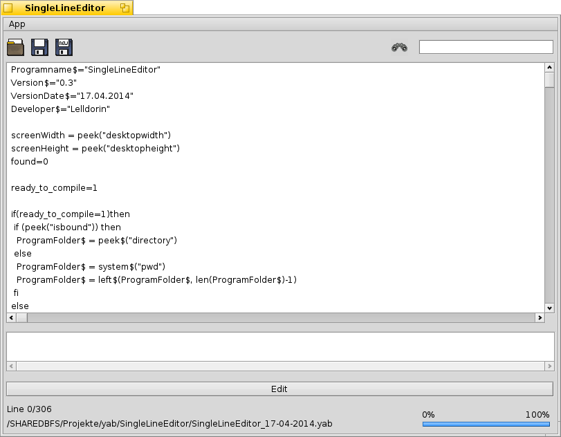 A simple editor for single line editing