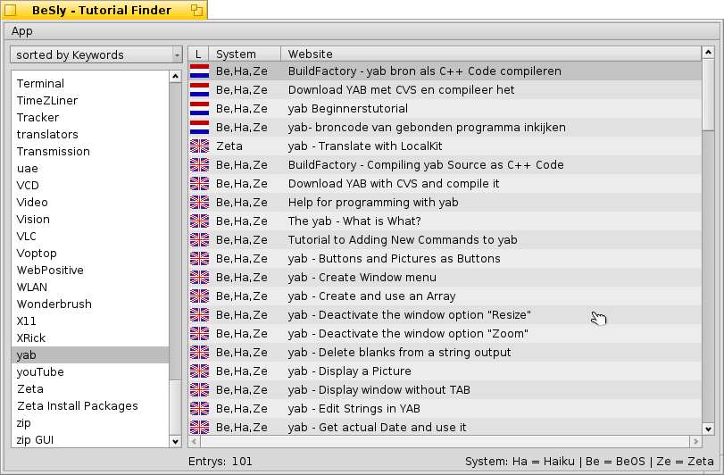 Besly Tutorial Finder